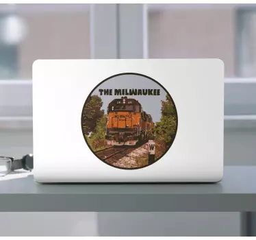 Laptop sticker milwaukee train scene - TenStickers