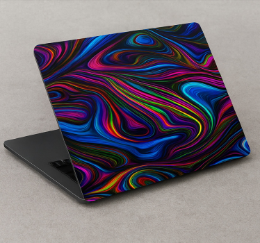 Laptop sticker multicolour black chrome effect - TenStickers