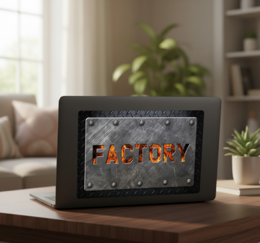 Laptop sticker personalized industrial design - TenStickers