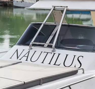 Latin typography custom text boat sticker - TenStickers