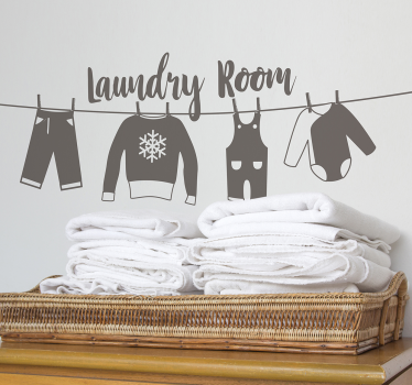 Laundry decorative  home text wall decal - TenStickers
