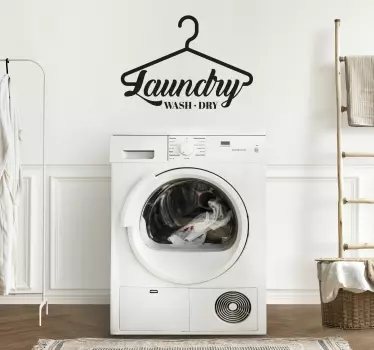 Laundry wash wall decals quotes - TenStickers