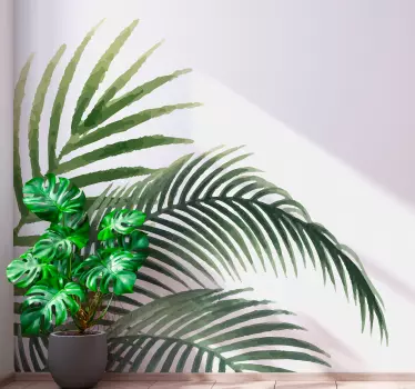 Leaf corner sticker plant decal - TenStickers