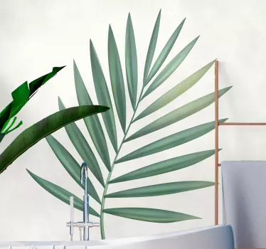 Leaf palm shower decal - TenStickers