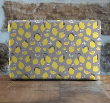 Lemon fruit pattern laptop skin - TenStickers
