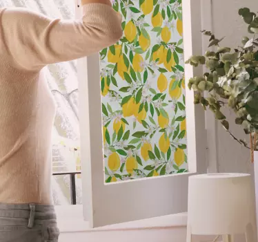 Lemon tree window decal - TenStickers