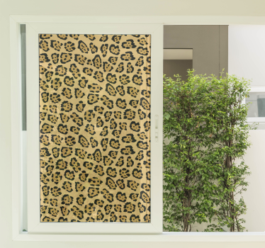 Leopard geometric for window decal - TenStickers