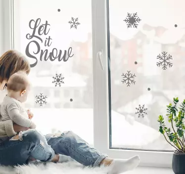 Let it snow window decal - TenStickers