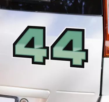 Lewis Hamilton 44 car decal - TenStickers