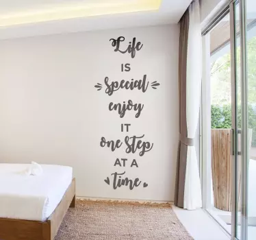Life is special trap home text wall decal - TenStickers