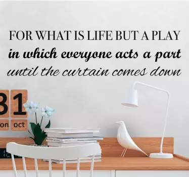 Life play quote quote sticker - TenStickers