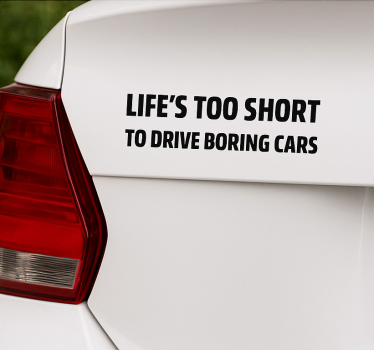 Car sticker don't drive dull cars - TenStickers