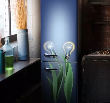 Light bulbs with stem fridge decals - TenStickers