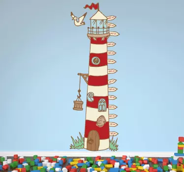 Lighthouse Height Chart Decal - TenStickers