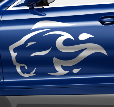 Lion's flame silhouette Car Decal - TenStickers