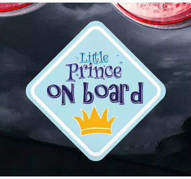 Little prince baby on board sticker - TenStickers