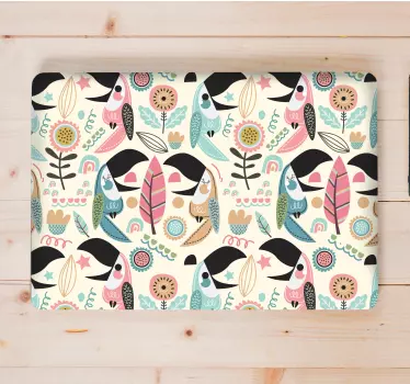 Lively Bird Imagery laptop skin - TenStickers