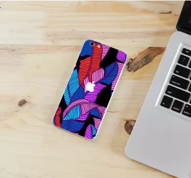 Lively Leaf Motifs iPhone sticker - TenStickers