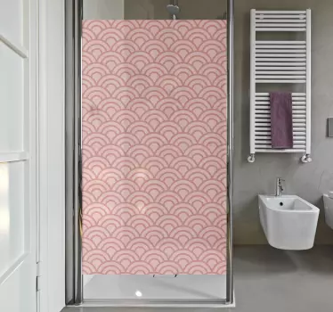 Living Coral Pantone shower sticker - TenStickers
