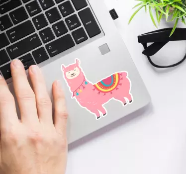 llama rose laptop skin - TenStickers
