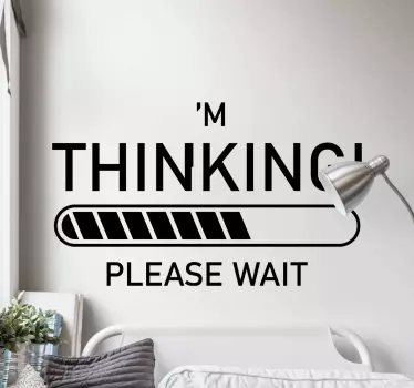 Loading thinking video game wall decal - TenStickers