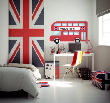 London Bus Custom London wall decal - TenStickers