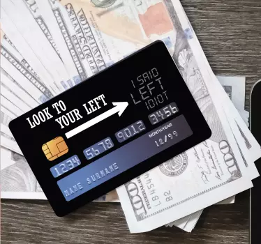 look at your left credit card decal - TenStickers