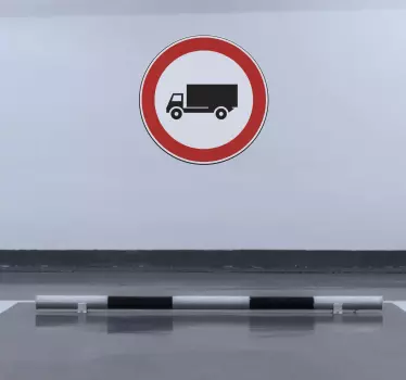 Lorry Warning Sign Sticker - TenStickers
