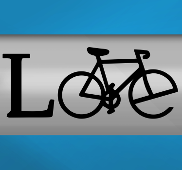 Hidden Love Text bicycle bike sticker - TenStickers