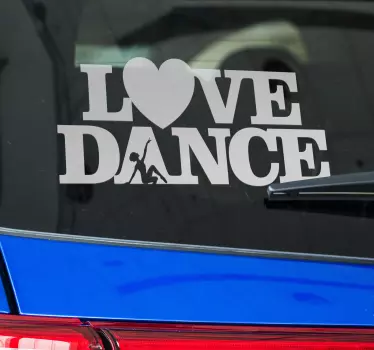 Love dance car vinyl sticker - TenStickers