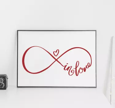 Love symbol text wall decal - TenStickers