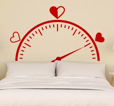 Love tachometer headboard wall decal - TenStickers