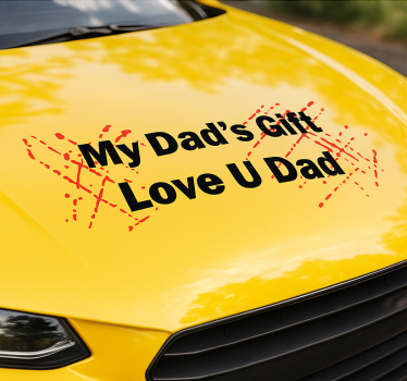 Car sticker love you dad - TenStickers