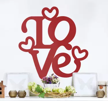 Love Valentine's Day Wall Decal - TenStickers