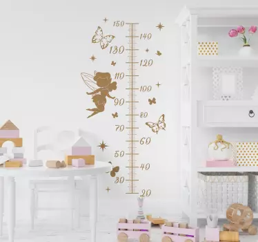 Magical fairy height chart sticker - TenStickers