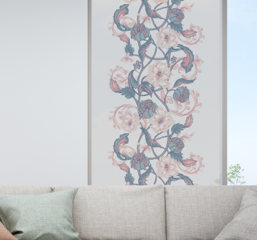 Magnolia flowers drawing window decal - TenStickers