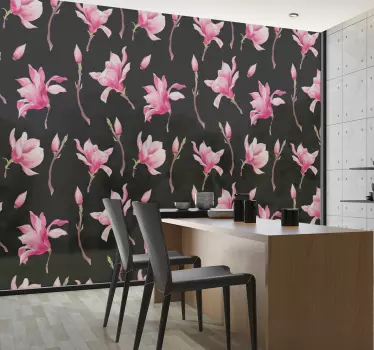 Magnolia plant decoration window decal - TenStickers