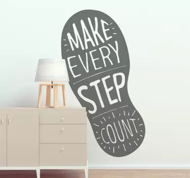 Make Every Step Count Quote Sticker - TenStickers