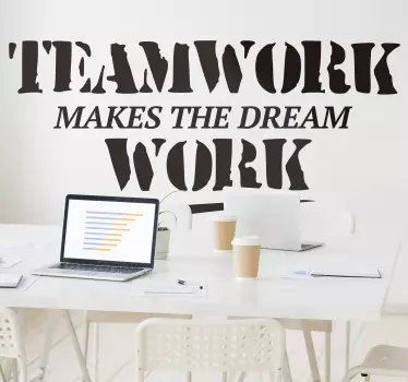 Makes the dream work office wall decal - TenStickers