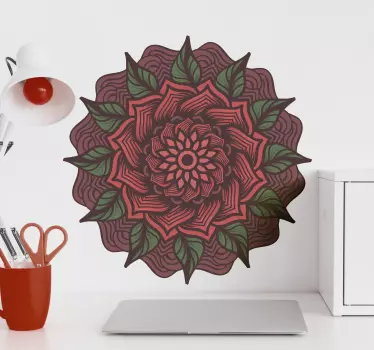 mandala flower window decal - TenStickers