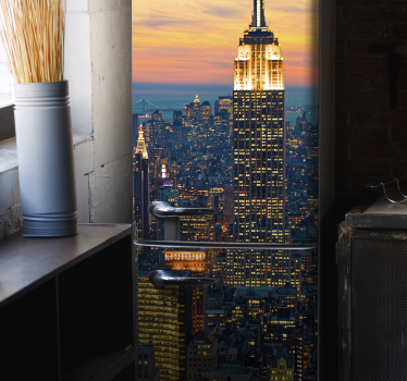 Manhattan Skyline fridge decals - TenStickers
