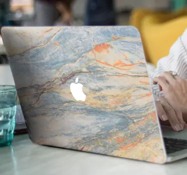 Marble MacBook Sticker - TenStickers