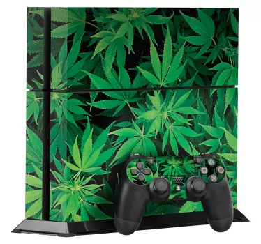 Marijuana green leaves ps4 skin - TenStickers