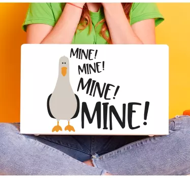Mine Mine Mine seagull laptop sticker - TenStickers