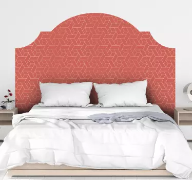 Minimalist Living Coral headboard wall decal - TenStickers