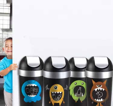 Mixed Recycling Bin Stickers - TenStickers