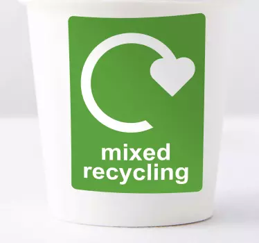 Mixed recycling sticker - TenStickers