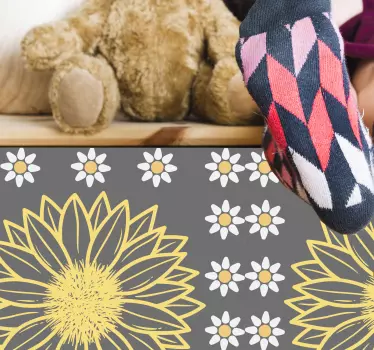 Modern daisies and sunflowers decals for furniture - TenStickers