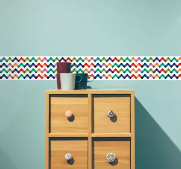 Modern ornament border sticker - TenStickers