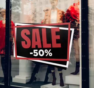 Modern promo sale text shop window decal - TenStickers